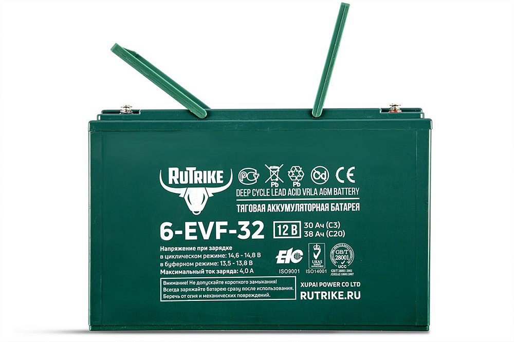 RuTrike 6-EVF-32 (12V32A/H C3) - гелевый тяговый аккумулятор