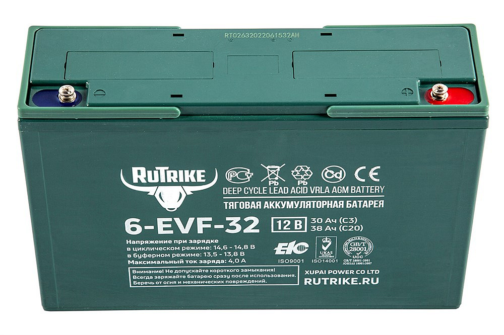 RuTrike 6-EVF-32 (12V32A/H C3) - гелевый тяговый аккумулятор