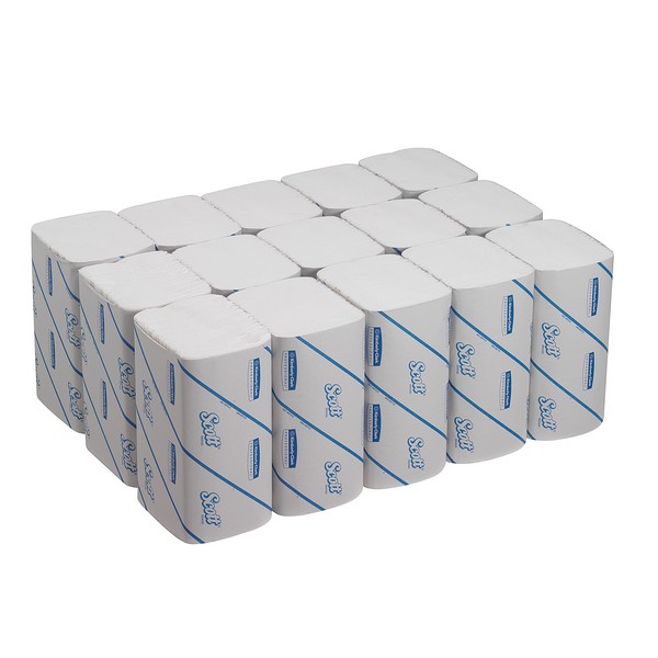 Бумажные полотенца Kimberly-Clark   в пачках Scott® Perfomance белые однослойные (15 пачек х 274 листов)