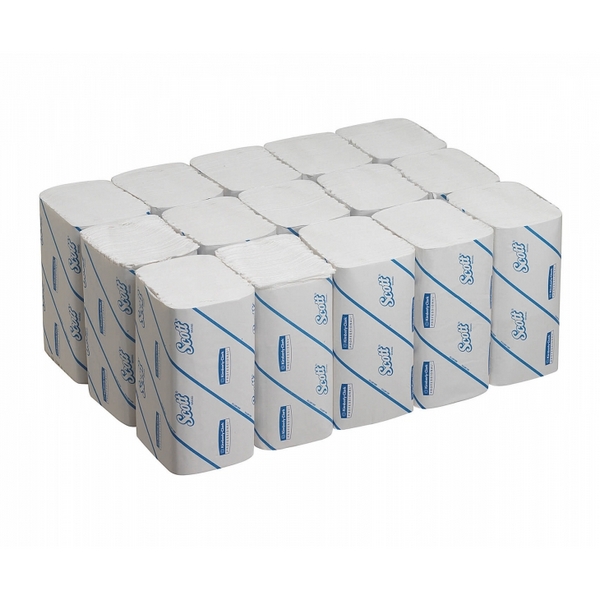 Бумажные полотенца Kimberly-Clark   в пачках Scott® Control белые однослойные (15 пачек х 212 листов)