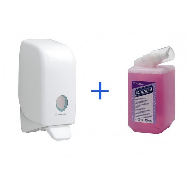 Стартовый набор Kimberly-Clark  моющего средства Kleenex (диспенсер + пенное мыло)