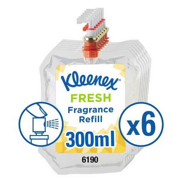 Освежитель воздуха Kimberly-Clark KLEENEX® Аромат Fresh - Сменный блок / Прозрачный /300 ml
