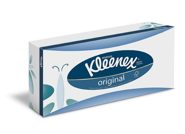 Косметические салфетки Kimberly-Clark KLEENEX®  для лица - Стандартные / Белый