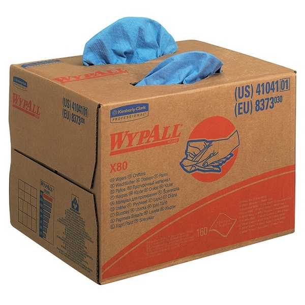 Салфетки Kimberly-Clark Wypall X80 - BRAG* Box / Голубой/ Синий