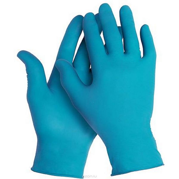 Нитриловые перчатки Kimberly-Clark  KleenGuard® G10  Blue Nitrile - 24см, единый дизайн для обеих рук / Синий /