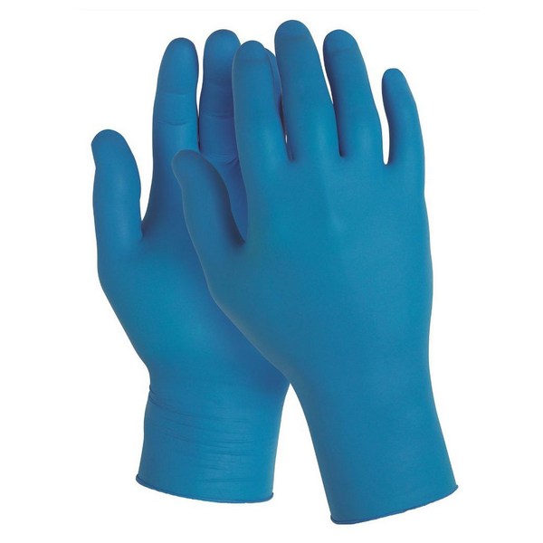 Нитриловые перчатки Kimberly-Clark  KleenGuard® G10 FleX  - 24см, единый дизайн для обеих рук / Синий /